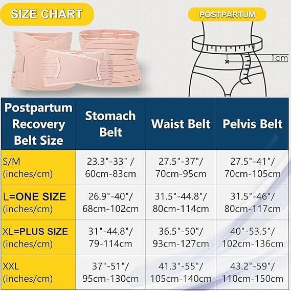 Buy 1 Postpartum Belt & get 1 Nursing pad free- After Delivery Support Recovery | Body Shaper Belt for Women for After Birth Postnatal C-section | Waist Pelvis Shapewear Wrap Postpartum Girdle 3830-16