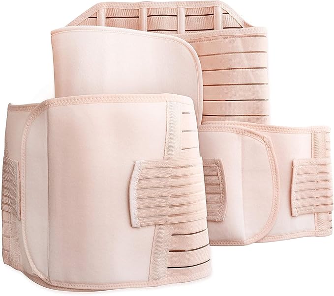 Buy 1 Postpartum Belt & get 1 Nursing pad free- After Delivery Support Recovery | Body Shaper Belt for Women for After Birth Postnatal C-section | Waist Pelvis Shapewear Wrap Postpartum Girdle 3830-16