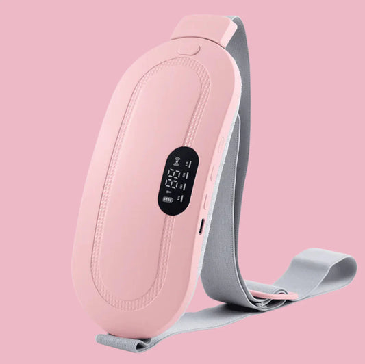 Period Pain Cramp Relief Belt -Portable Menstrual Heating Pad, Heated Belly Belt for Menstrual Cramp Relief with 3 Heat Levels and 4 Modes, Electric Belt Massage for Women and Girls